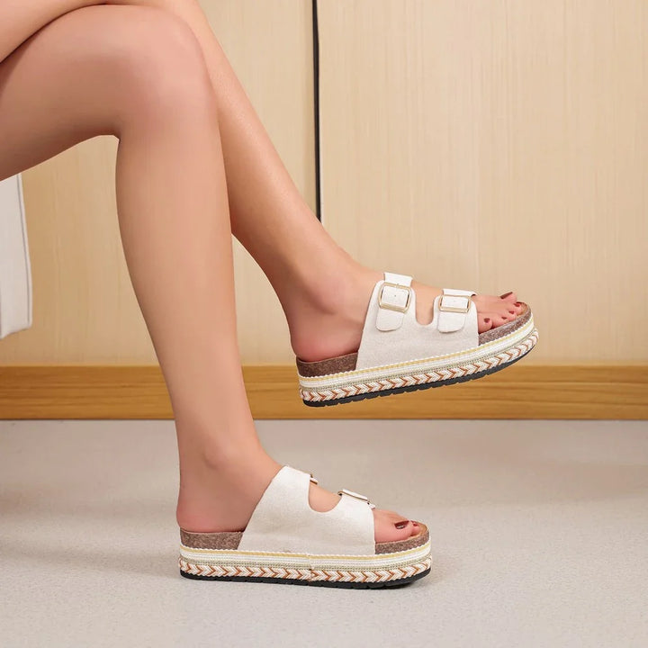 Valka | Beige Wedge Sandal