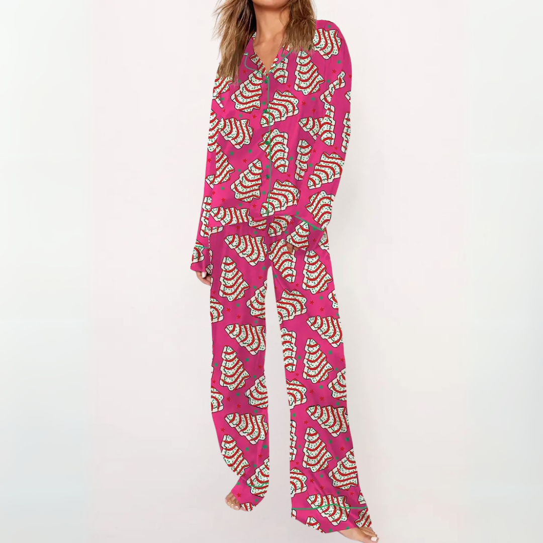 Sylvia™ | Casual Printed Button Down Top and Comfy Pajama