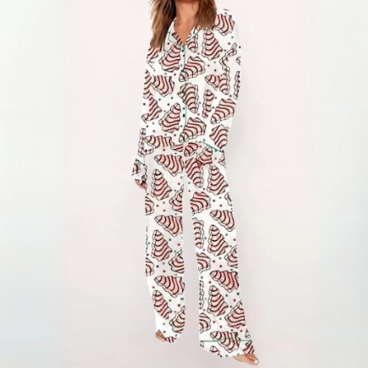Sylvia™ | Casual Printed Button Down Top and Comfy Pajama
