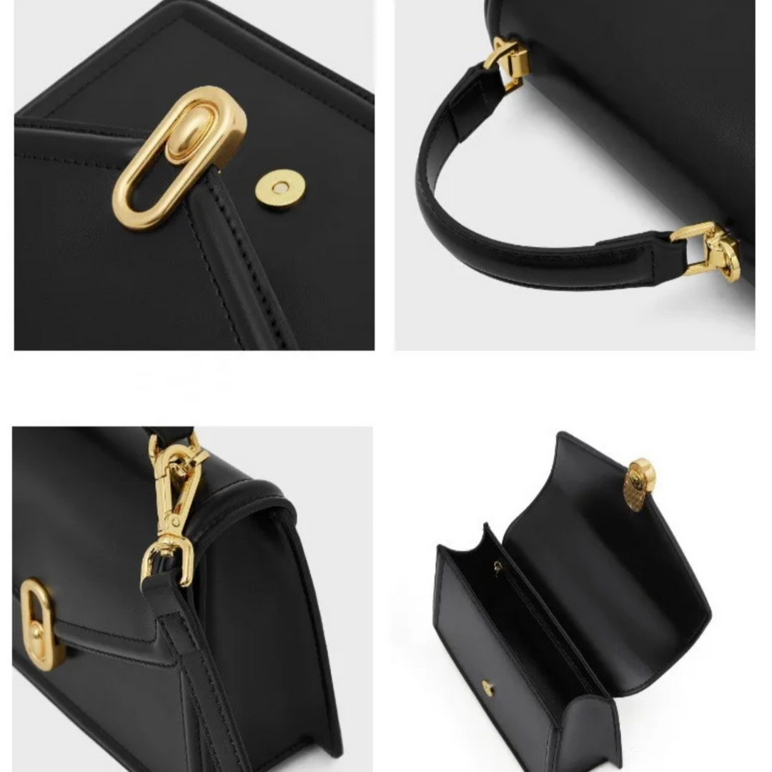 Elena | Structured Women's Handbag with Top Handle & Gold Closure – Elegant City Bag