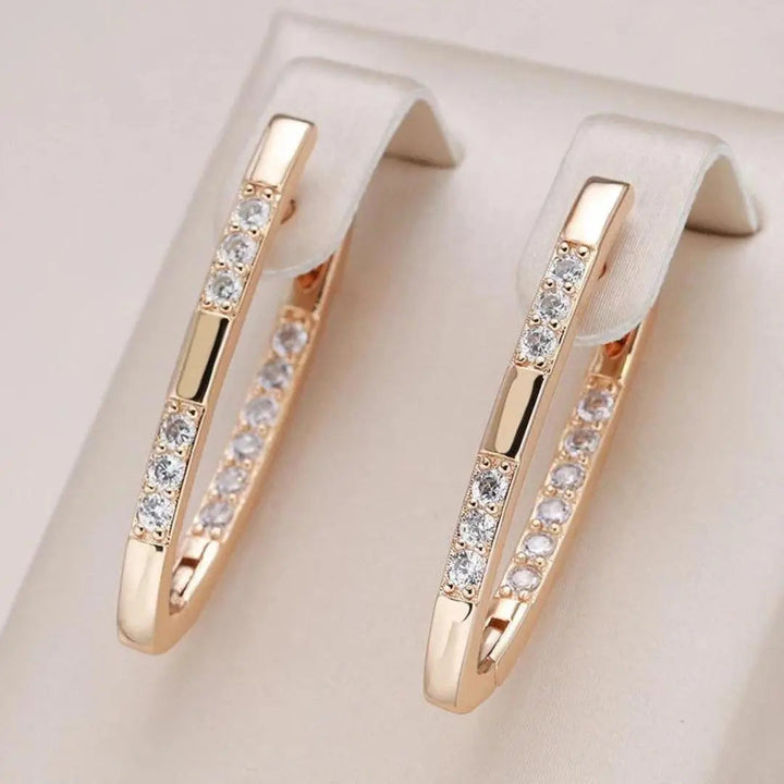 Refined Zirconia Stone Earrings