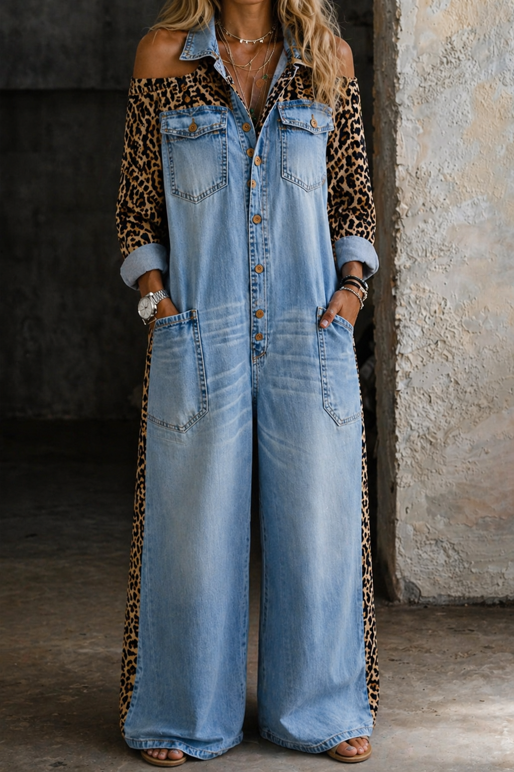 Amanda | One-Piece Shirt-Style Jumpsuit