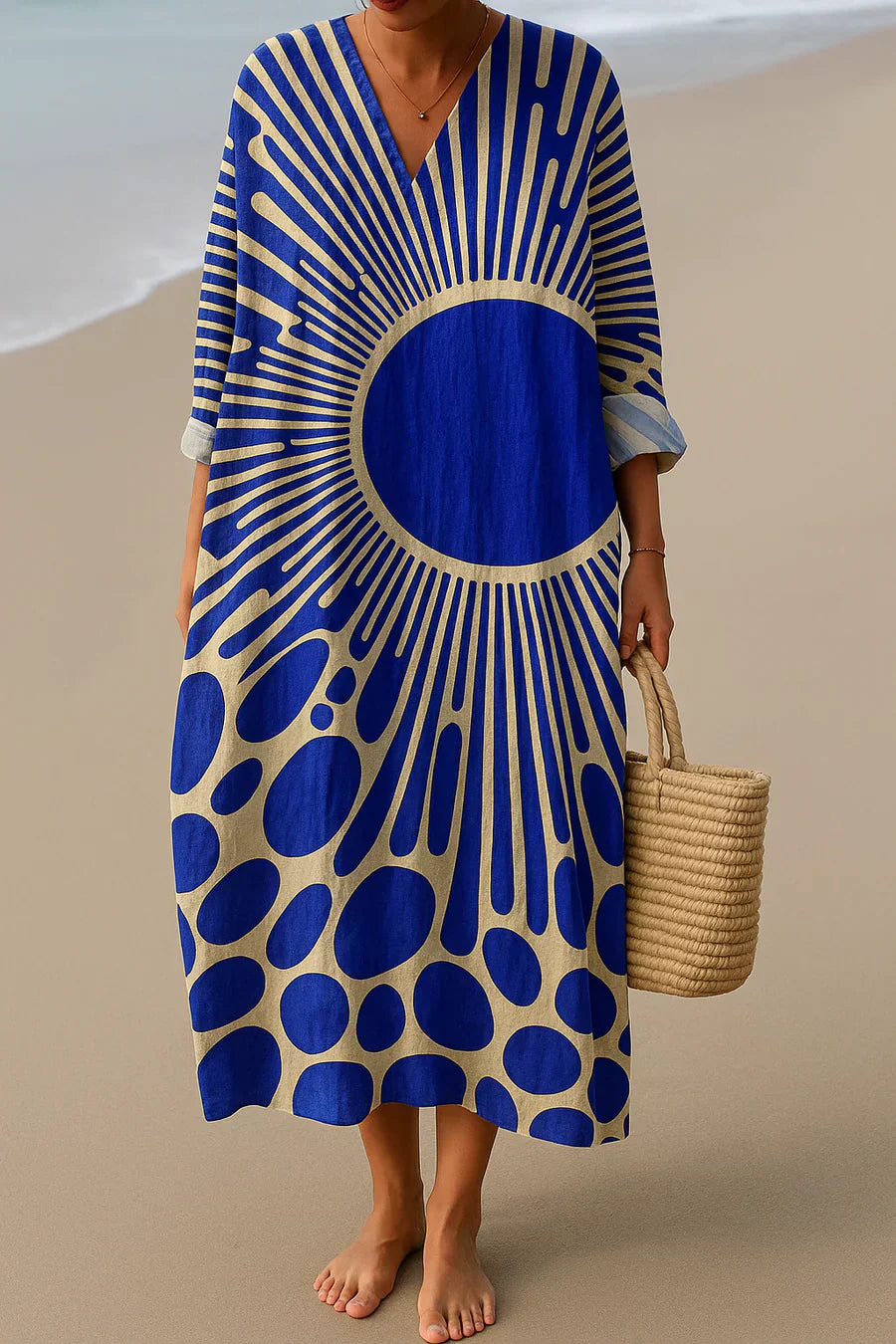 Nasya | Blue Sun Art - Midi Dress
