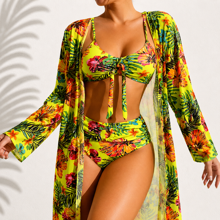 Kirra | Tropical 3-Piece Bikini Set