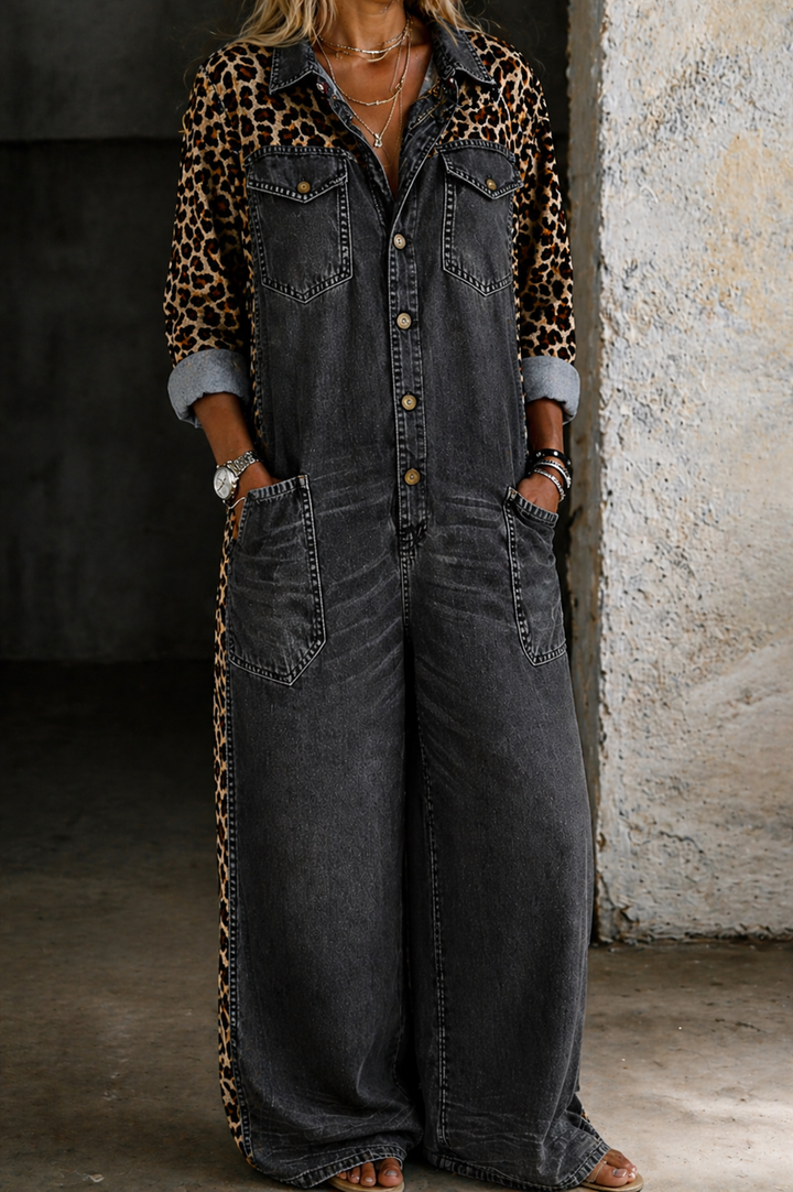 Amanda | One-Piece Shirt-Style Jumpsuit