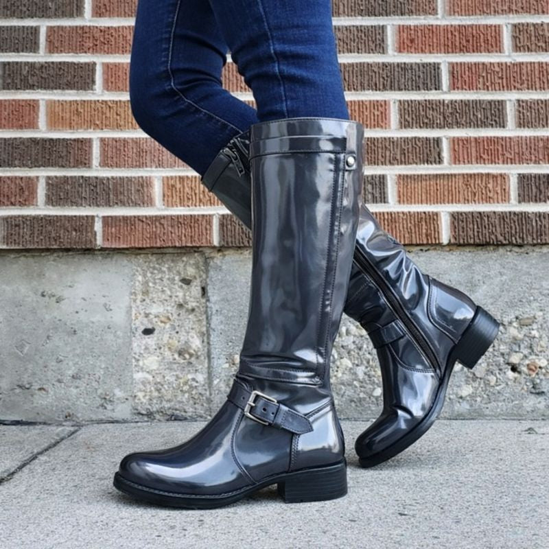 Marj™ | Classic Round Toe Knee-High Boots