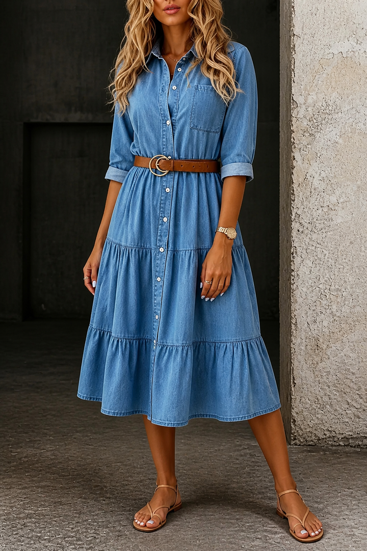 Bárbara | Elegant Casual Denim Dress
