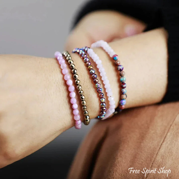 Felicia | Rose Quartz Pyrite & Purple