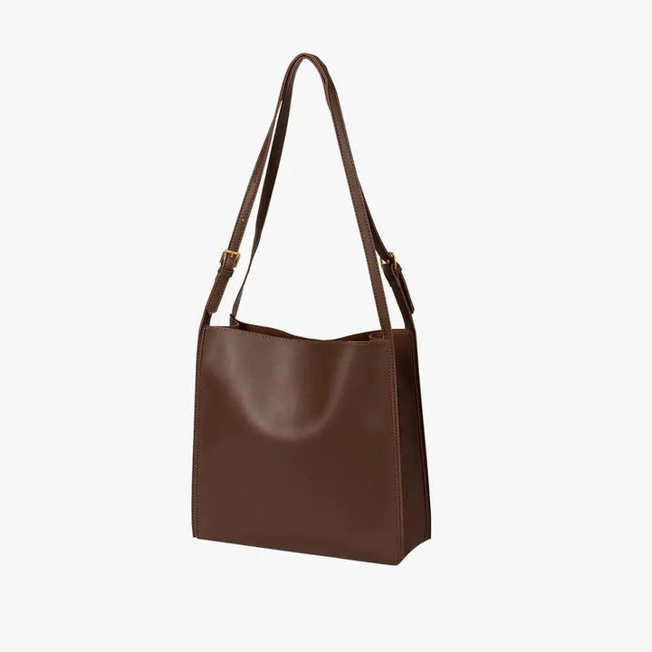 Rose | Boxy Leather Crossbody Bag with Clean Lines and Slim Strap