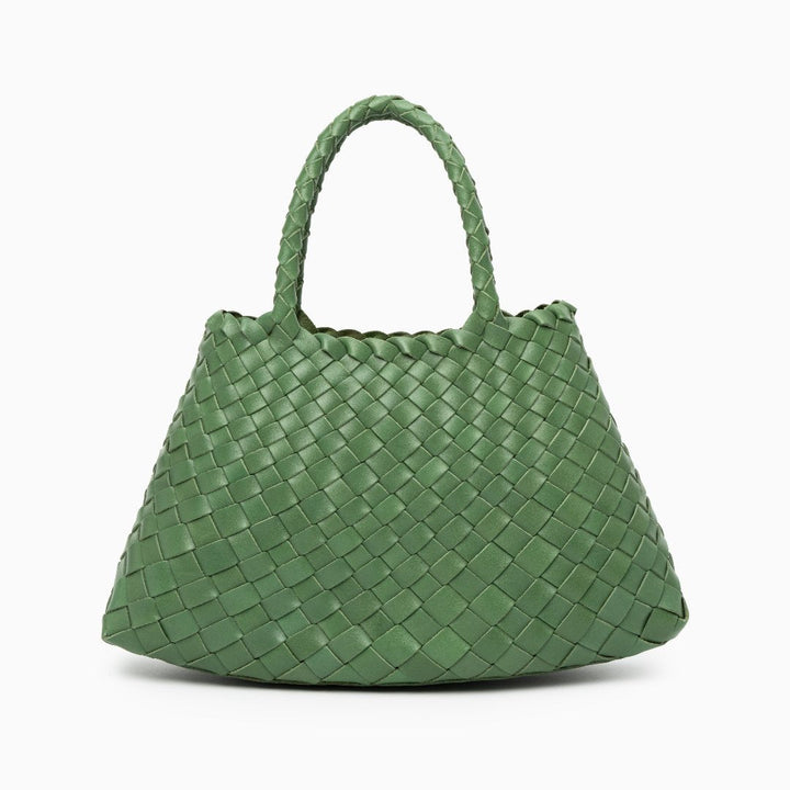 Vera | Woven Women's Handbag Made of Genuine Leather with Double Handles – Large Everyday Bag