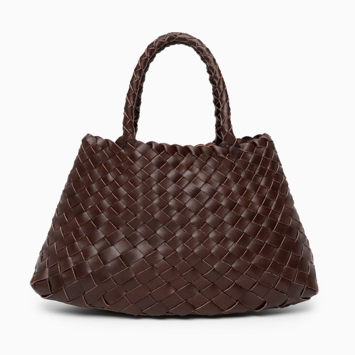 Vera | Woven Women's Handbag Made of Genuine Leather with Double Handles – Large Everyday Bag