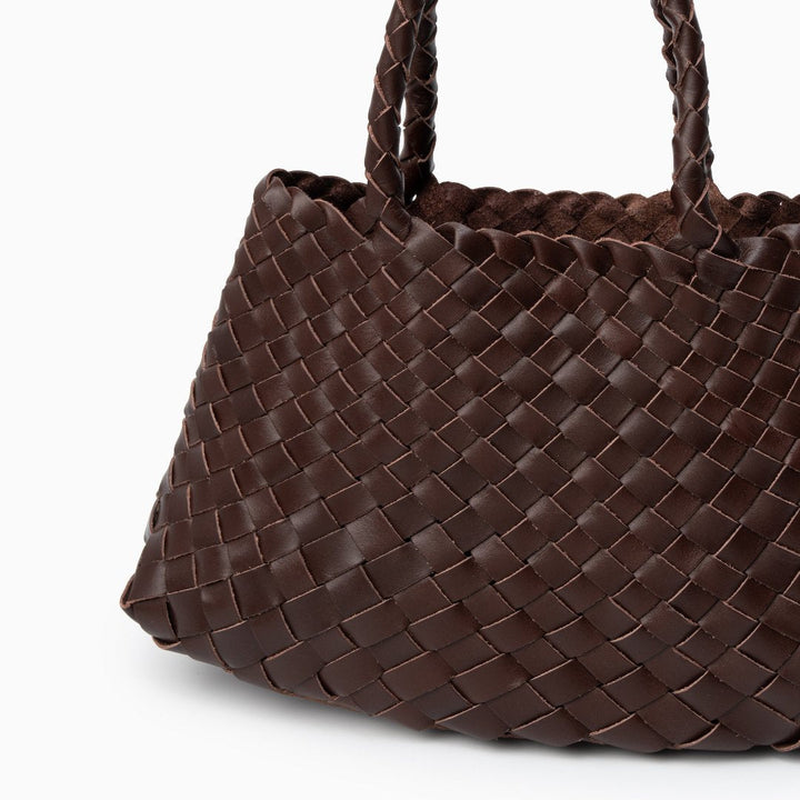 Vera | Woven Women's Handbag Made of Genuine Leather with Double Handles – Large Everyday Bag