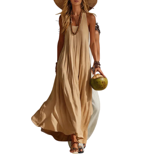 Serena™ | Elegant Flowy Linen Sundress