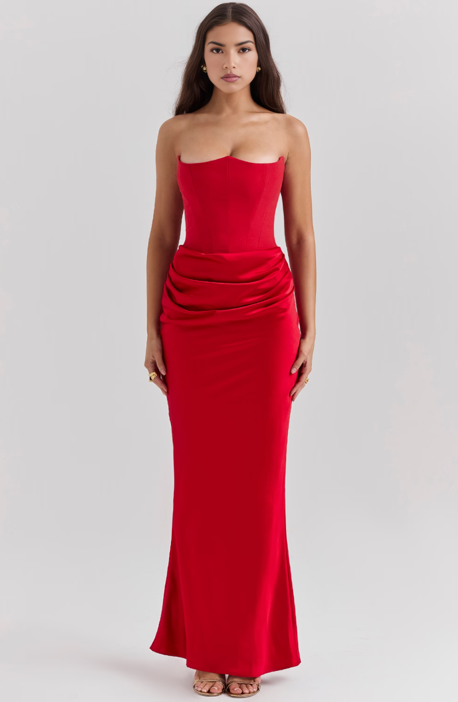 Camille™ | Women's Wedding Guest Lace Strapless Dress Evening
