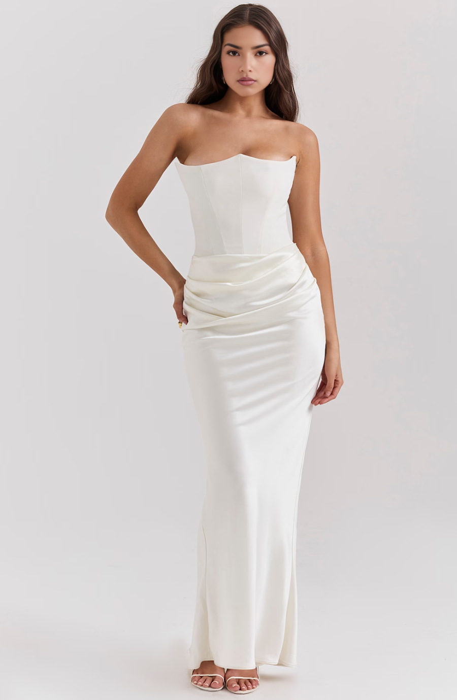 Camille™ | Women's Wedding Guest Lace Strapless Dress Evening