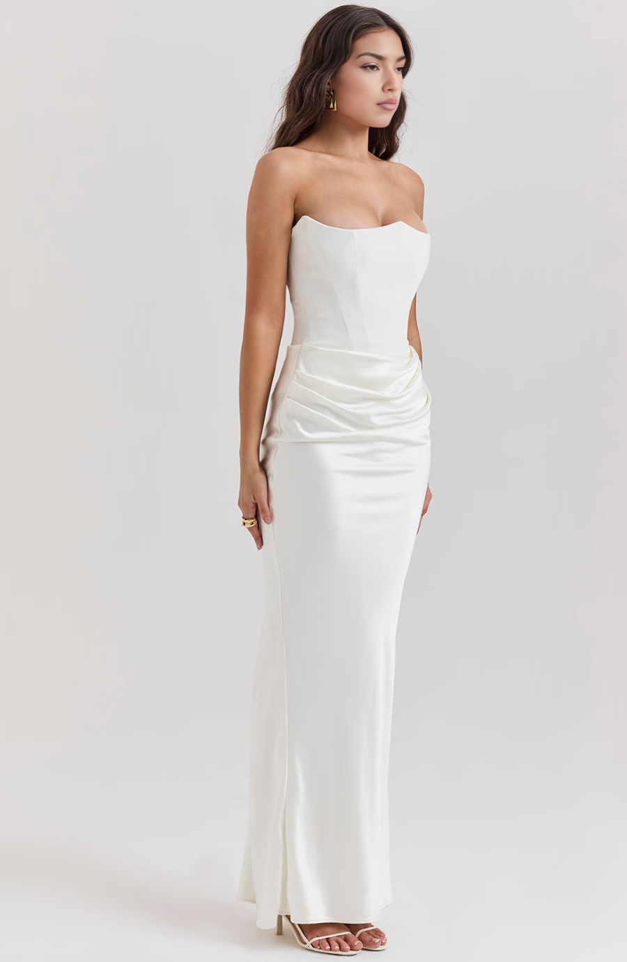 Camille™ | Women's Wedding Guest Lace Strapless Dress Evening
