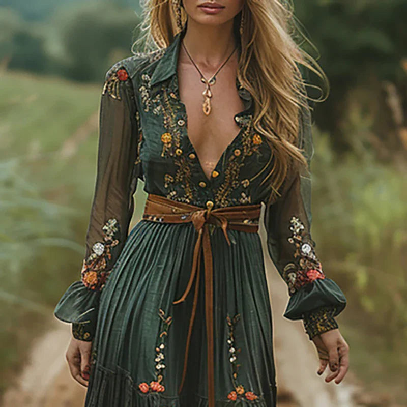 Selena™ | Bohemian Floral Maxi Dress