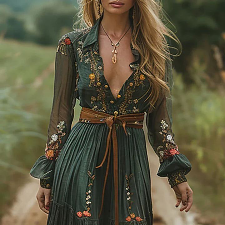 Selena™ | Bohemian Floral Maxi Dress