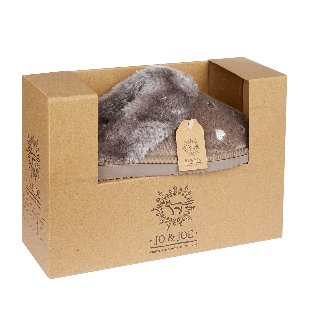 Harlow | Mink Heart Mule Slippers