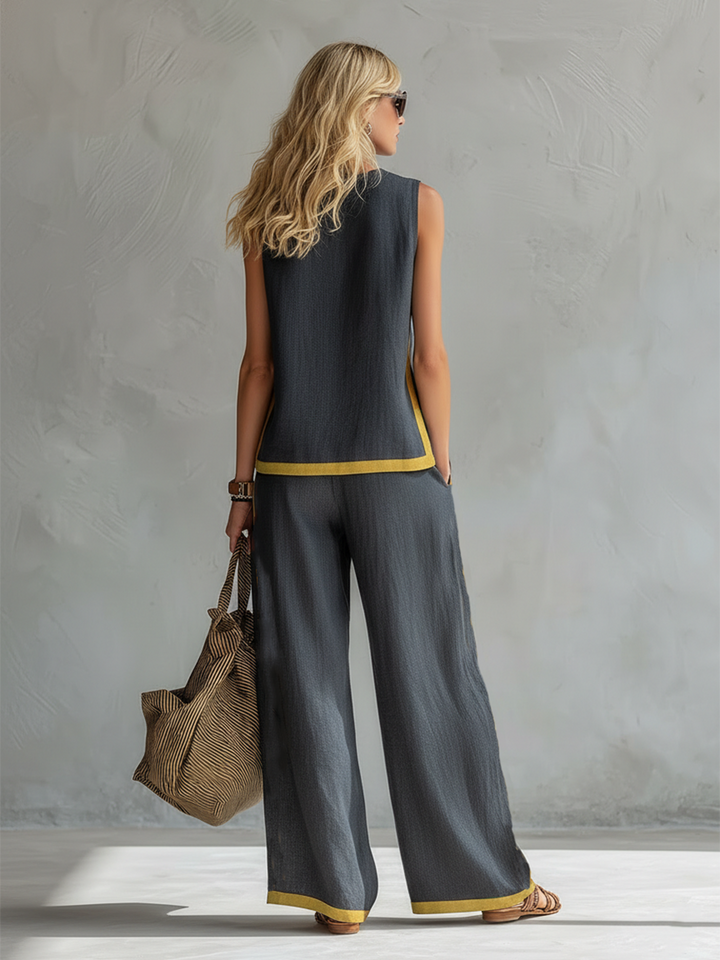 Leila Elegant Cotton and Linen Set