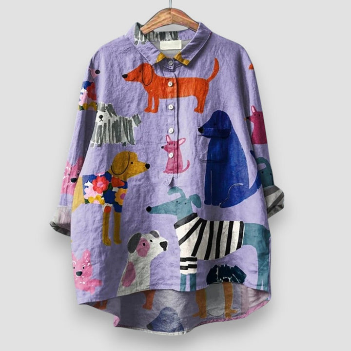 Georgie™ | Women's Shirt with Dog Print