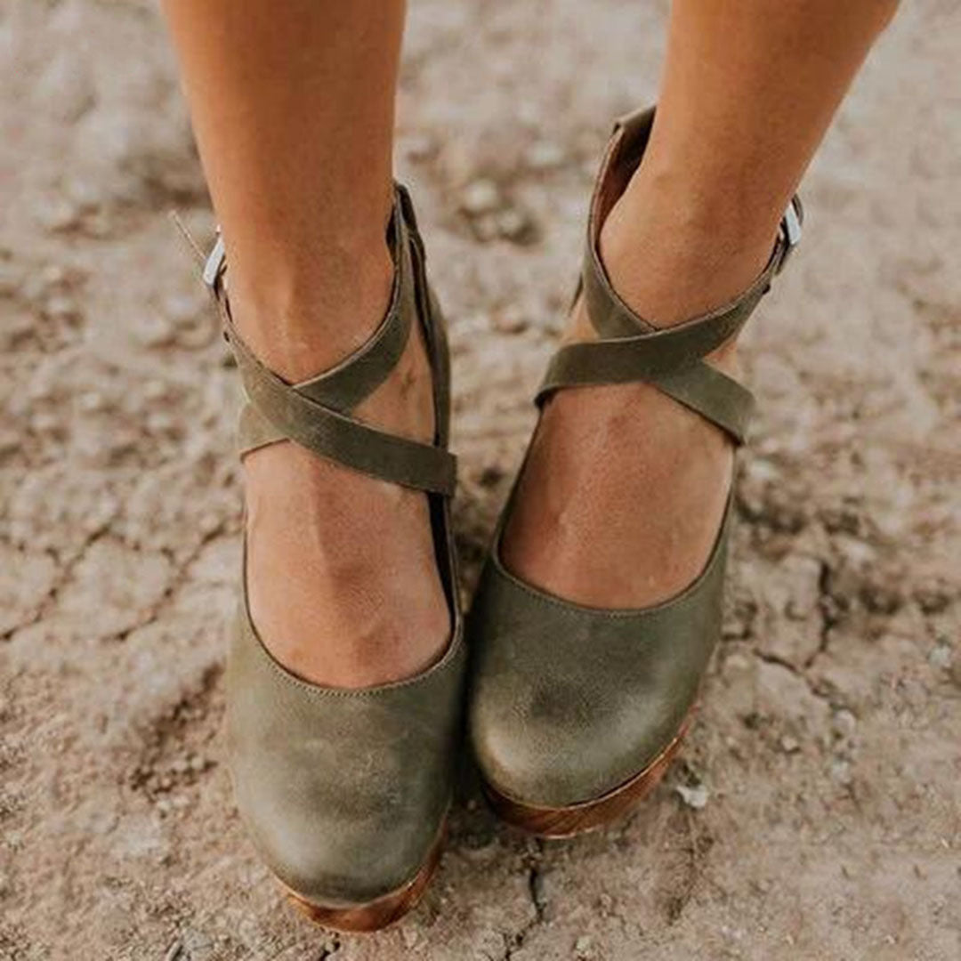Rosie | Closed Toe Wedge Heels