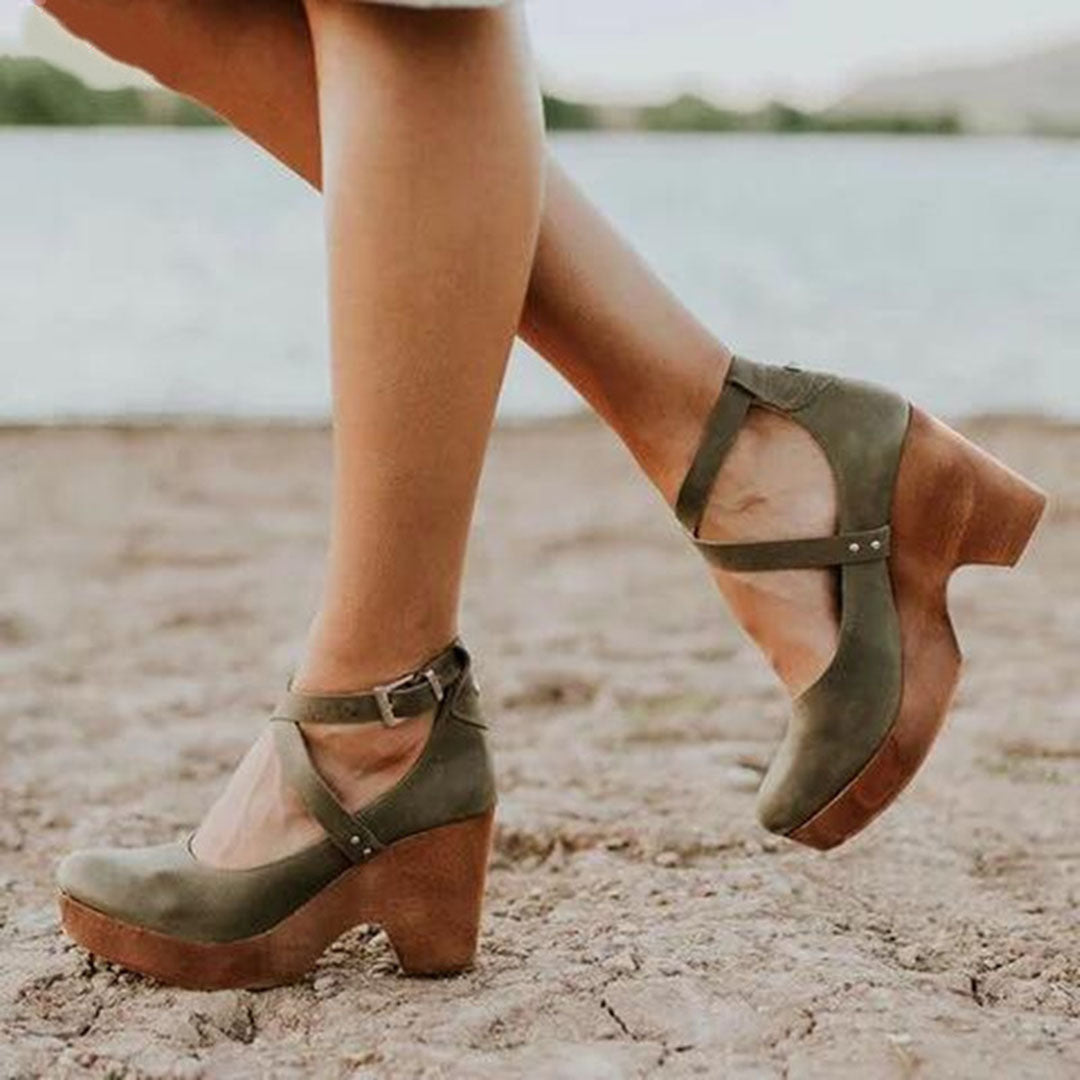 Rosie | Closed Toe Wedge Heels