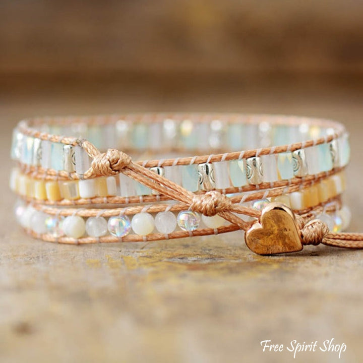 Amber | Handmade Moonstone & Pearly Rainbow
