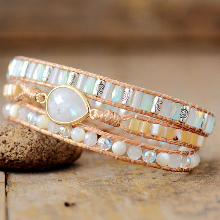 Amber | Handmade Moonstone & Pearly Rainbow