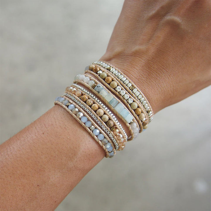 Allegra | Amazonite & Jasper Stone Wrap