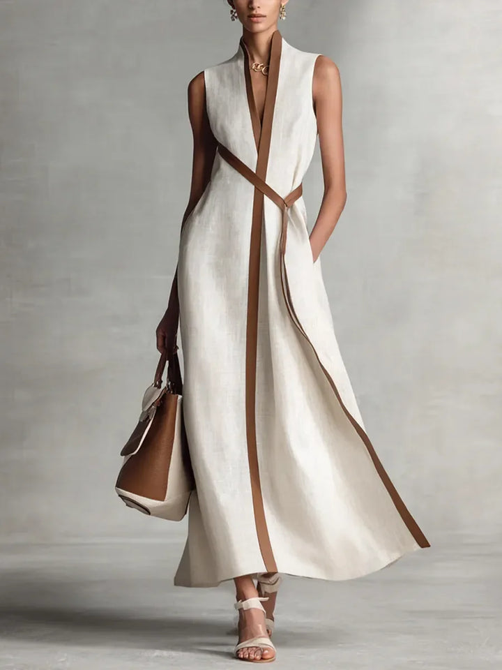 Camille | Wrap V-Neck Belted Maxi Dress