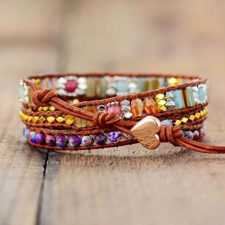 Aileen | Rhodonite & Jasper Wrap