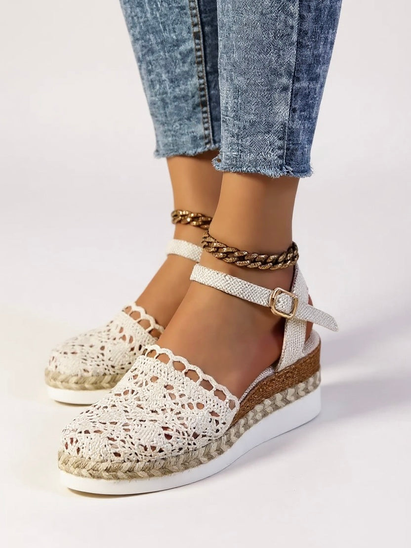 Grace | Boho Woven Platform Sandals