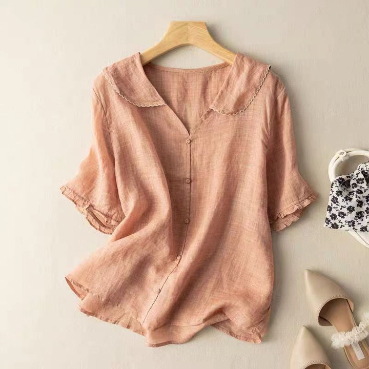 Kristy™ | Vintage Blouse with Button Detail