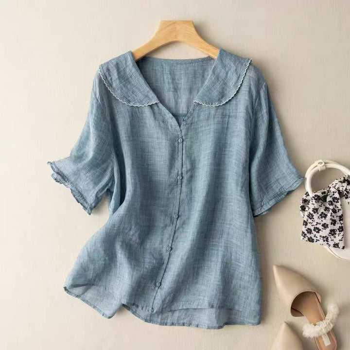 Kristy™ | Vintage Blouse with Button Detail