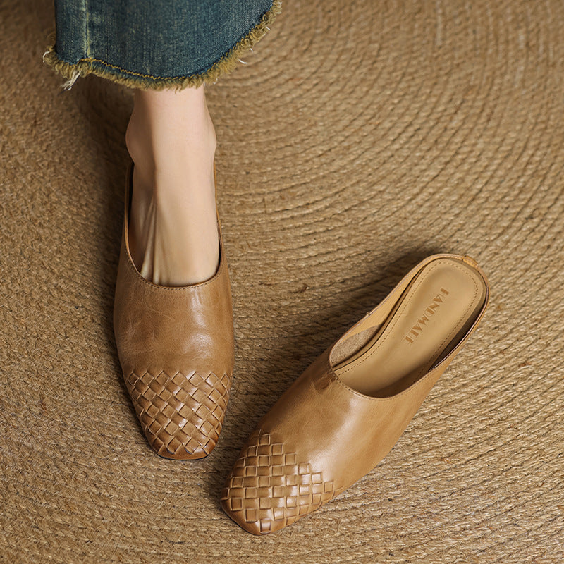 Velmirae | Woven Slip-On Slides for Comfortable Everyday Walking