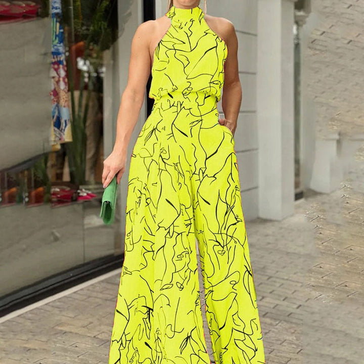 Quinn™ | Elegant Wide Leg Neck Tie Sleeveless Summer Jumpsuit