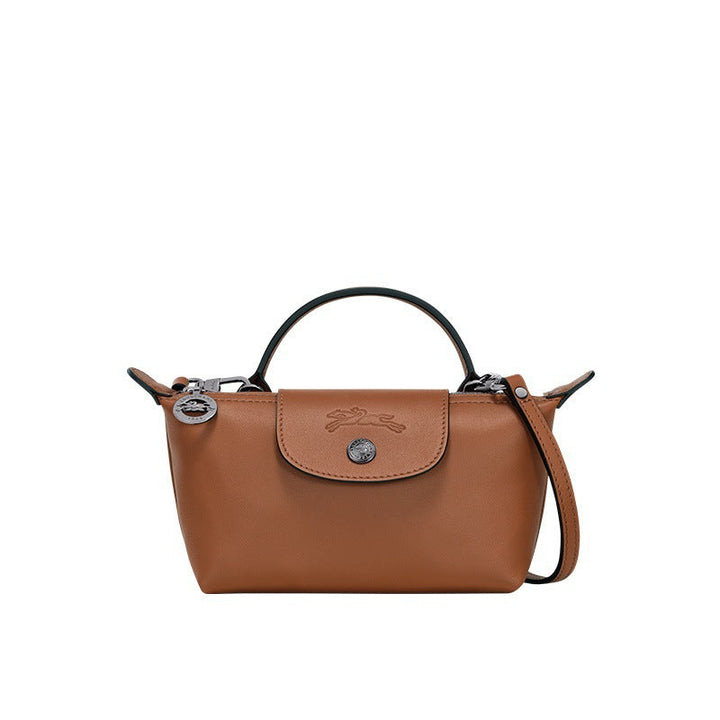 Aria | Women's Mini Pleated Tote Bag - Brown