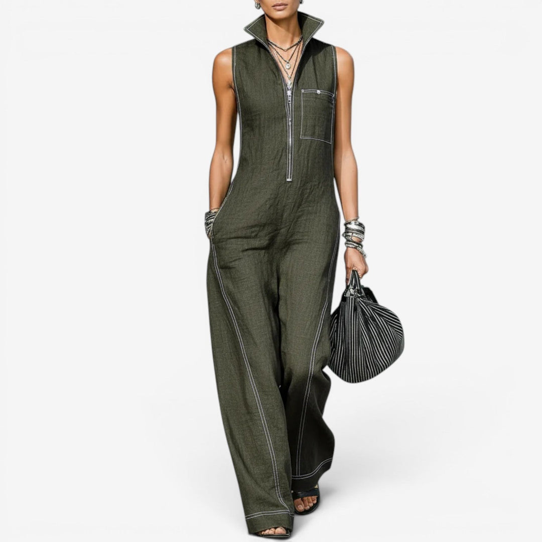 Tanya™ Sleeveless Jumpsuit with Zip