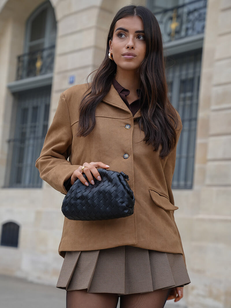 Rachel | Faux Leather Bucket Bag