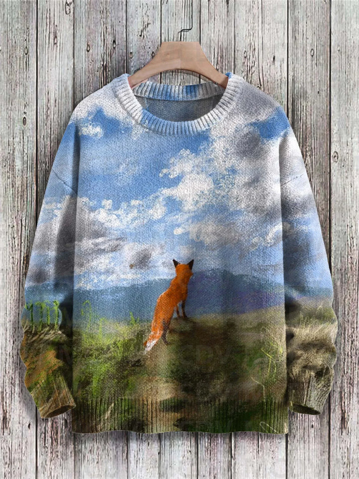 Vixen | Cute Fox Art Knit Pullover