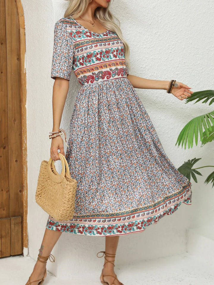Cosima | Women's Bohemian Print Midi Dress