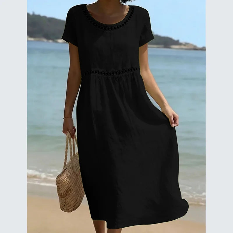 Greta | Women's Hollow Detail Splicing Dress