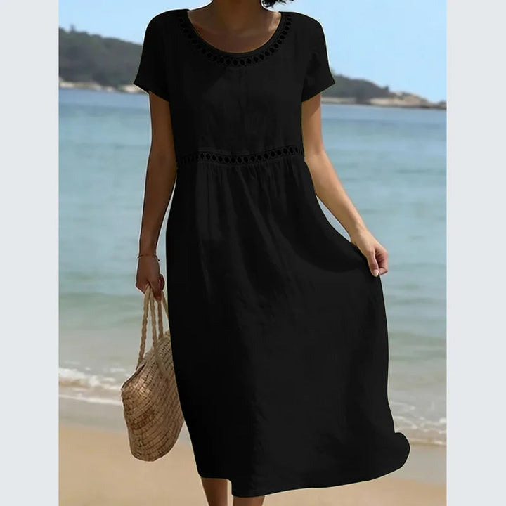 Greta | Women's Hollow Detail Splicing Dress