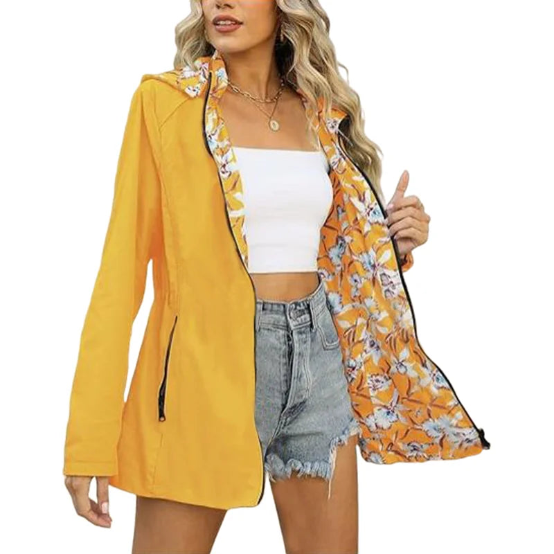 Aurora | Reversible Printed Hooded Jacket