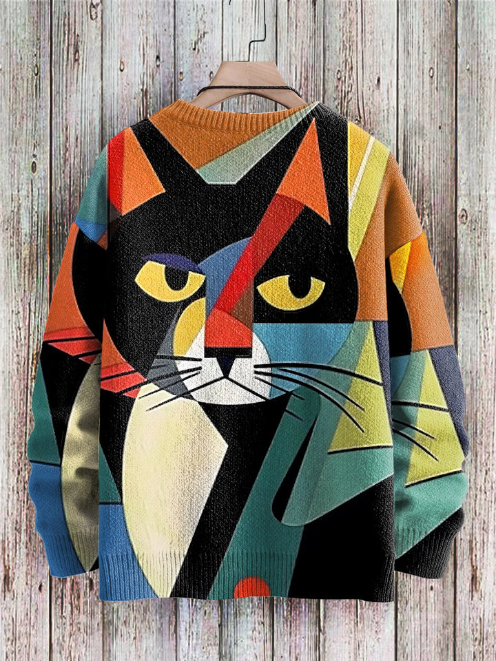 Cubist | Abstract Geometric Cat Pullover
