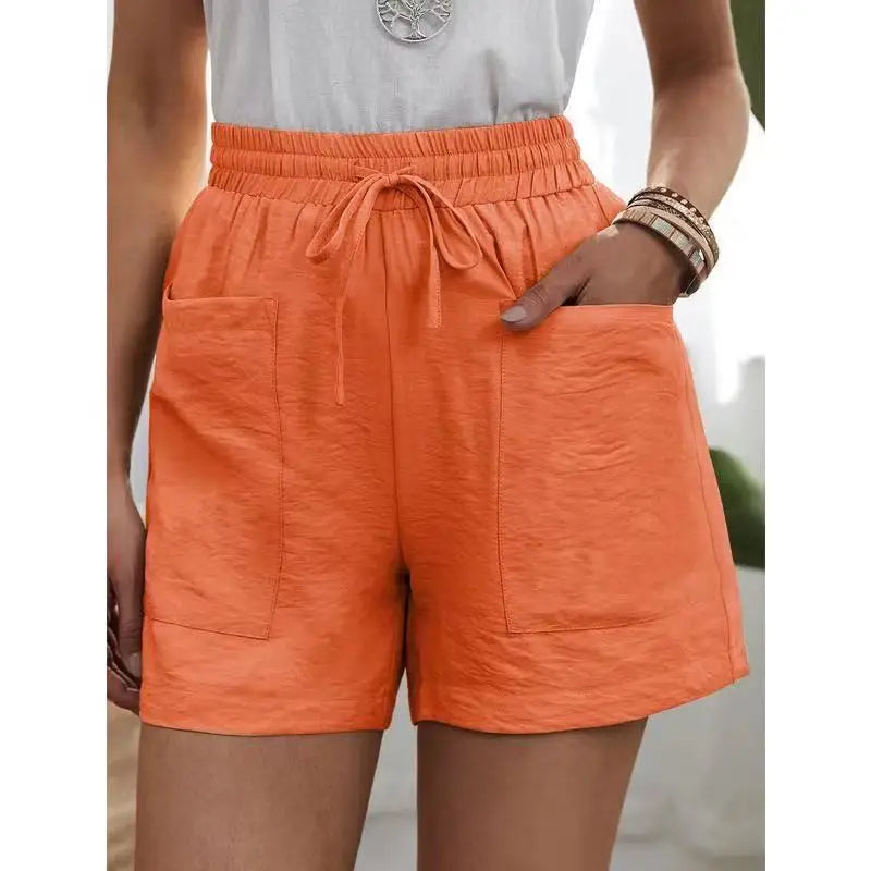 Perdita | Elastic Waist Wide Leg Shorts