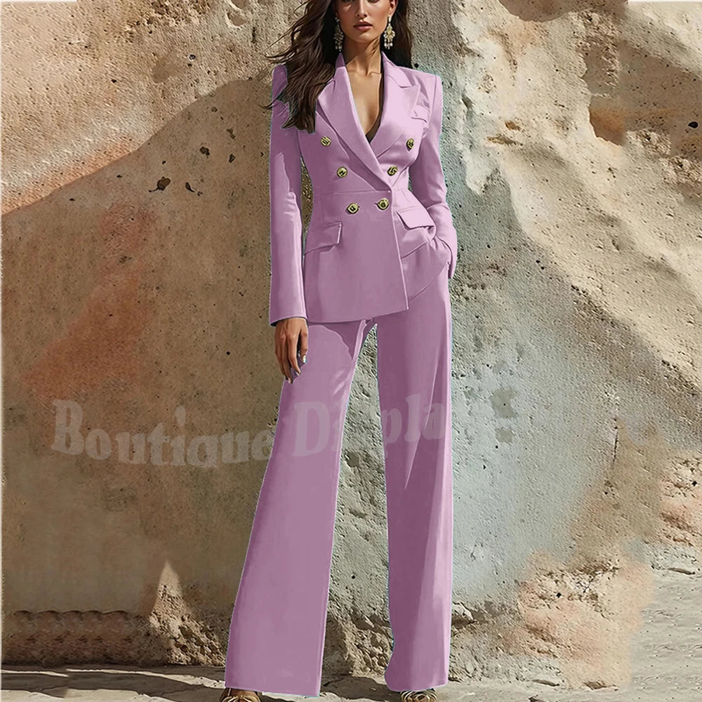 Charlotte | Peak Lapel Double-Breasted Business Suit