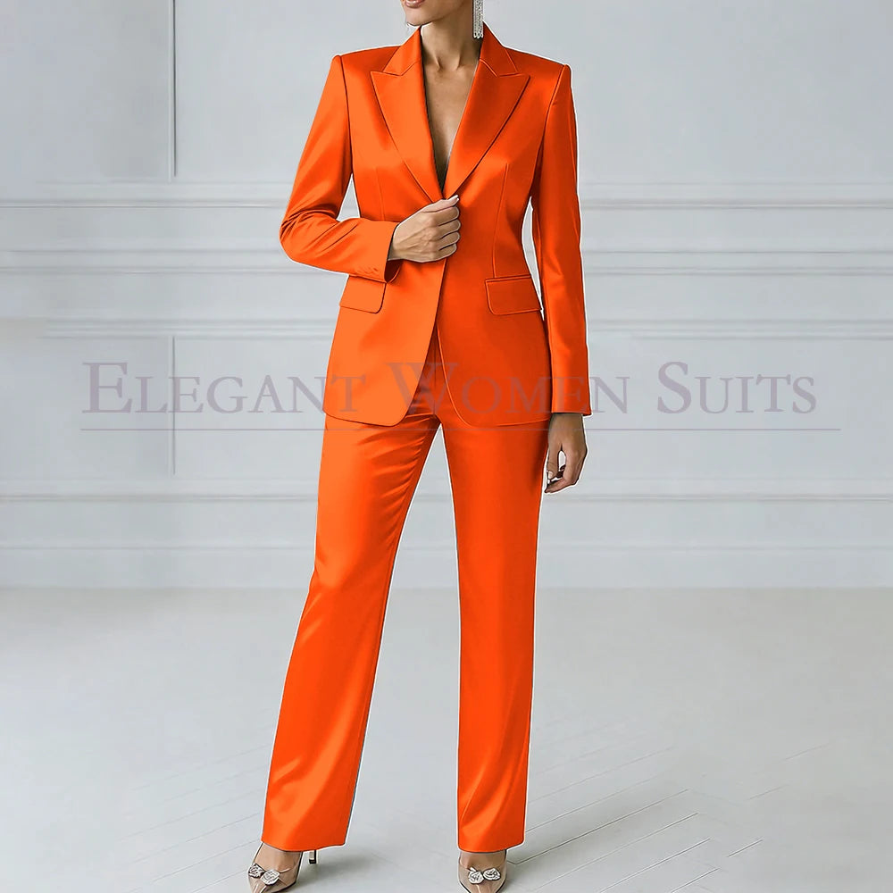 Sophia | Royal Blue One-Button Slim Blazer Suit
