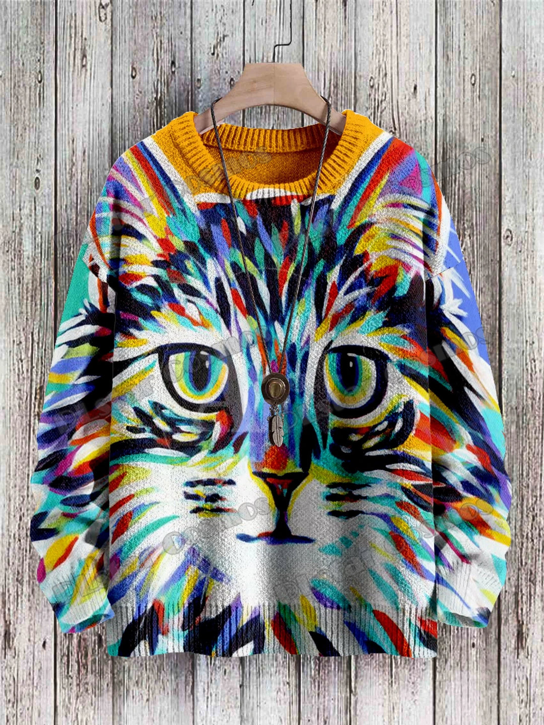 Retro | Fashion Cat 3D Knit Pullover
